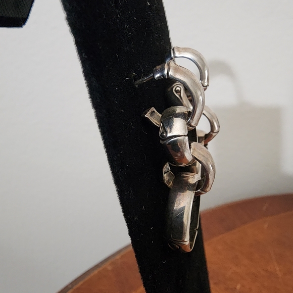 RARE John Hardy Bamboo Drop Silver Earrings - Picture 3 of 8